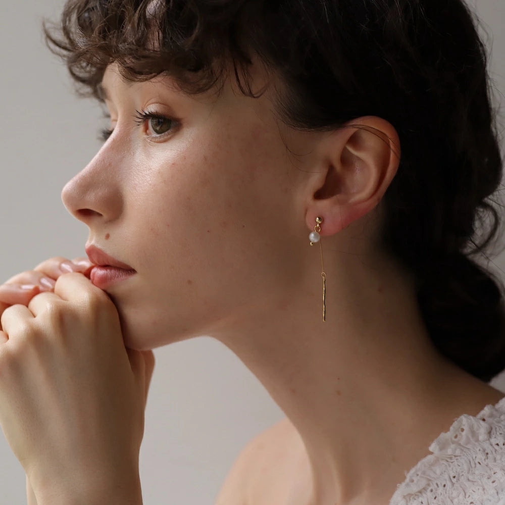 P450 one pearl stick pierce / earring