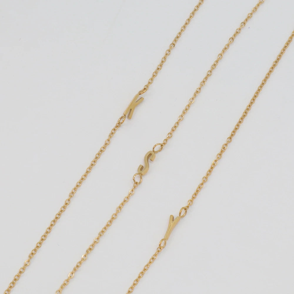 N400 stainless initial bracelet