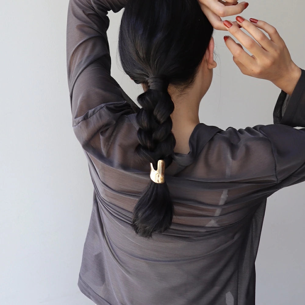 H008 oversized metallic pony hook