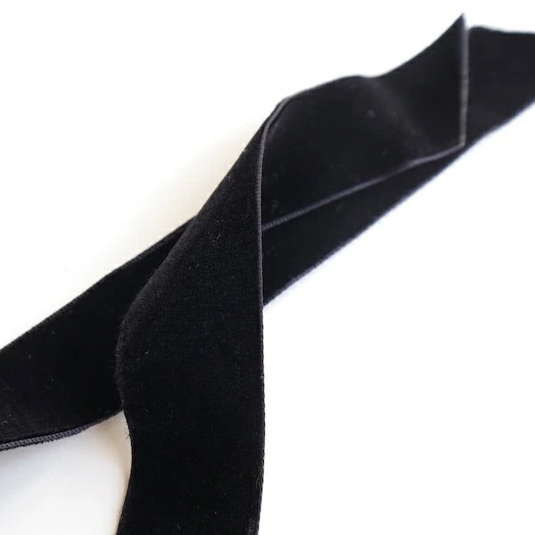 H014 oversized velor ribbon hair tie