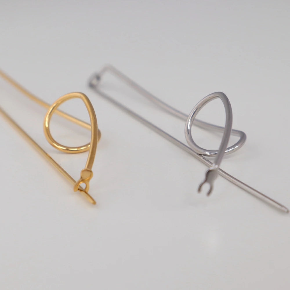 H020 stainless unique delicate brooch