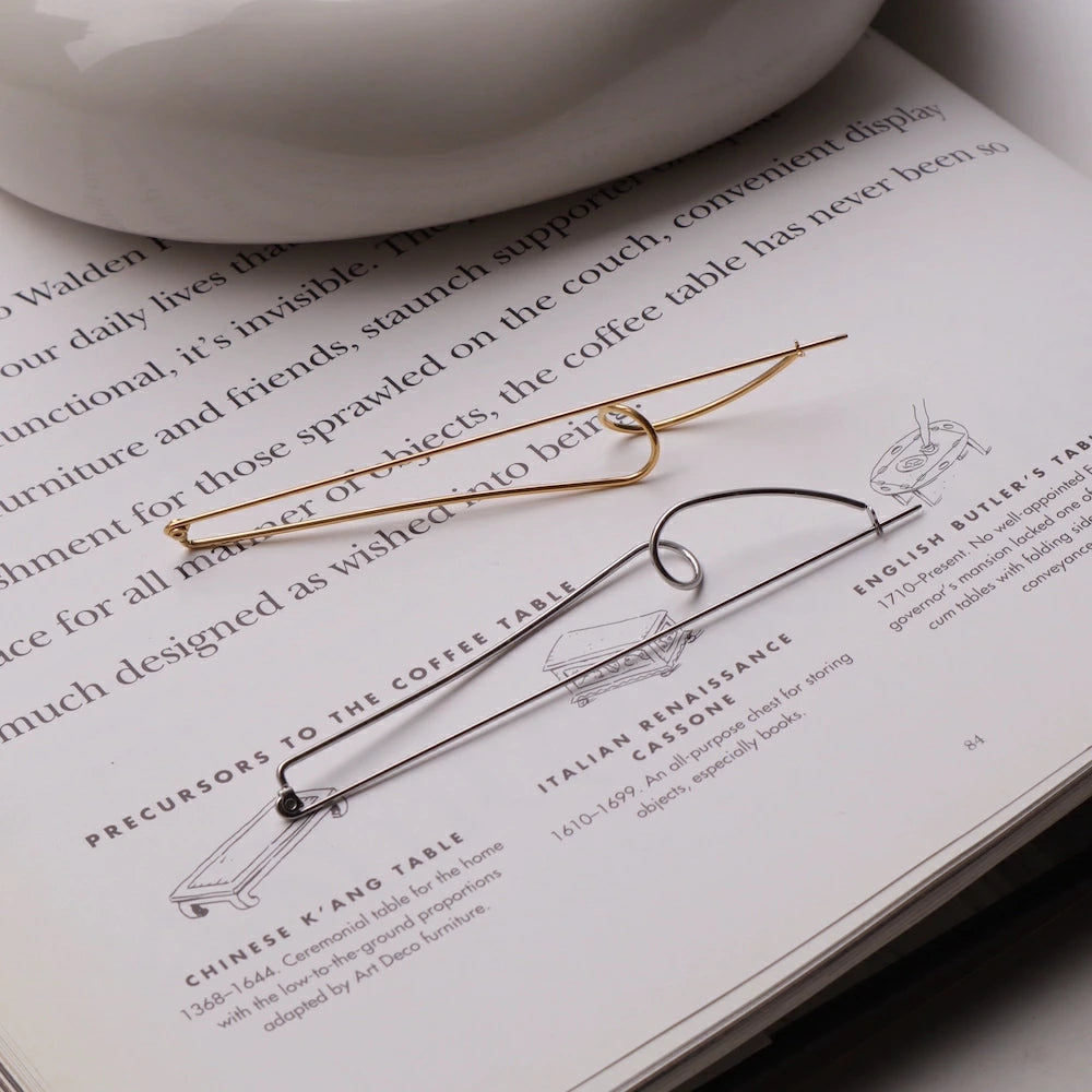 H020 stainless unique delicate brooch