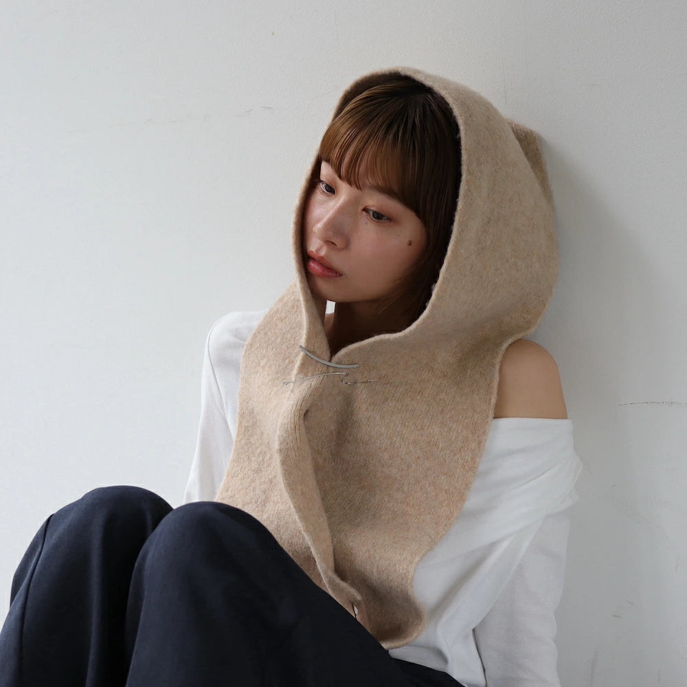 H019 stainless matte curve brooch