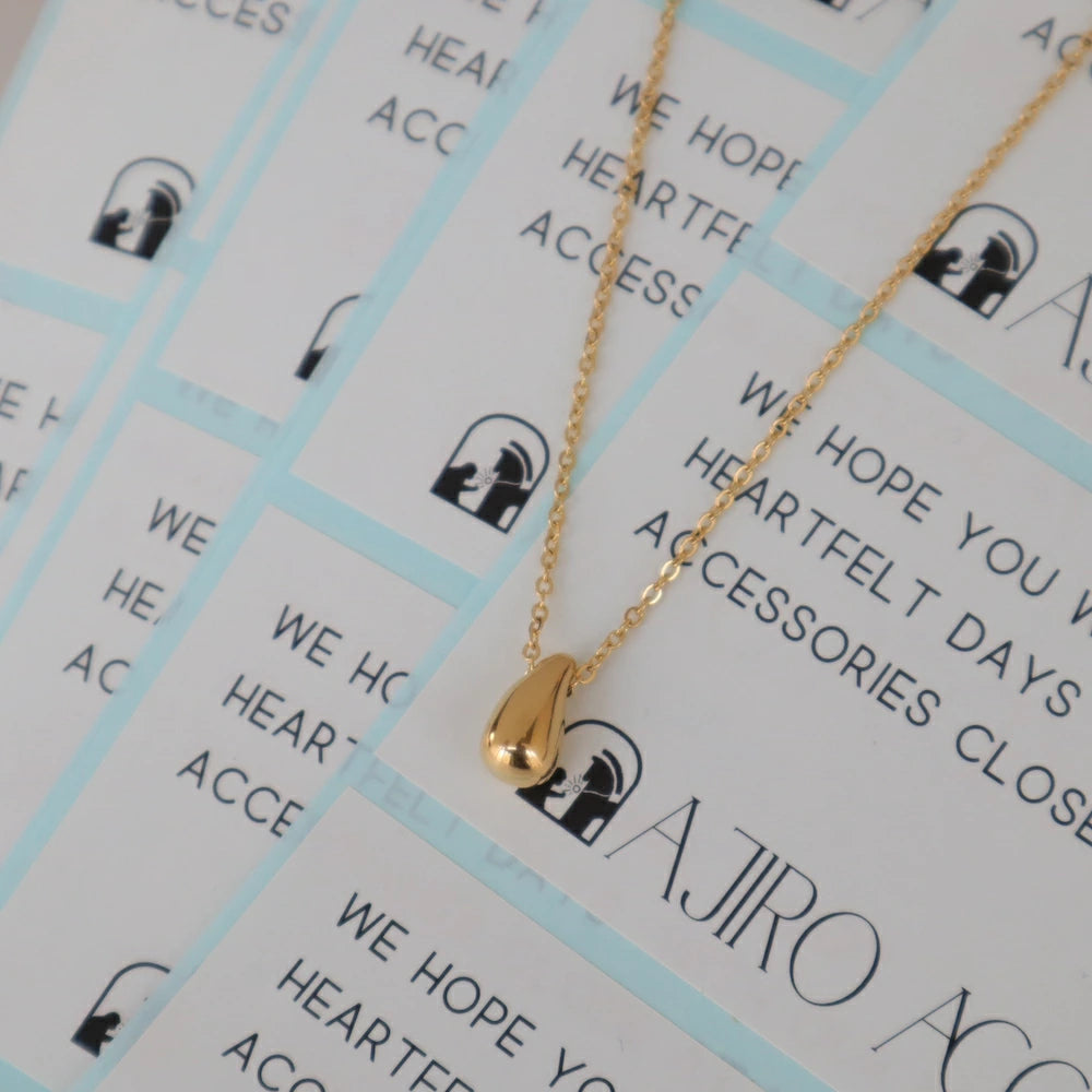 N146 stainless drop necklace