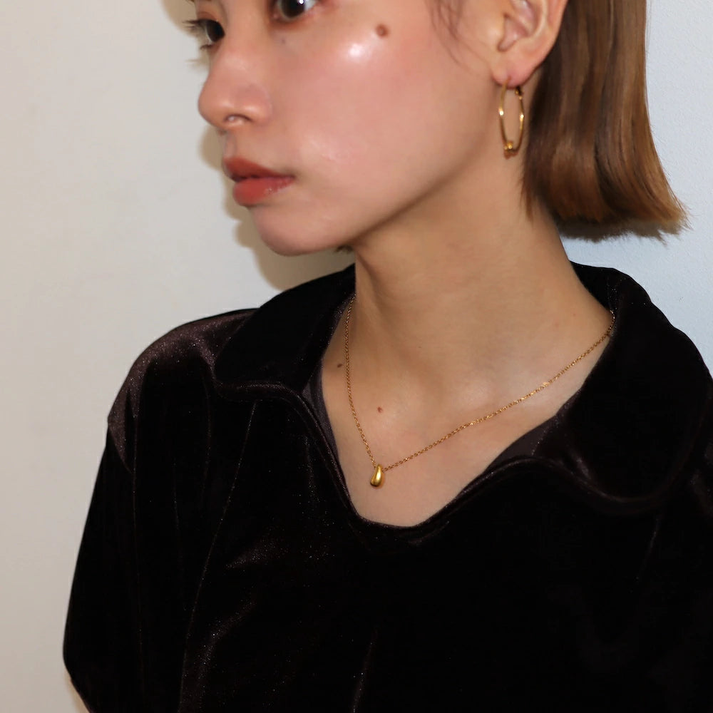 N146 stainless drop necklace