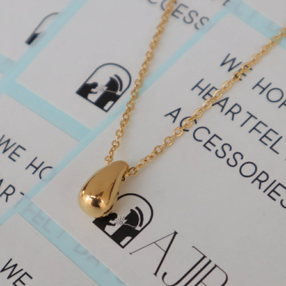 N146 stainless drop necklace