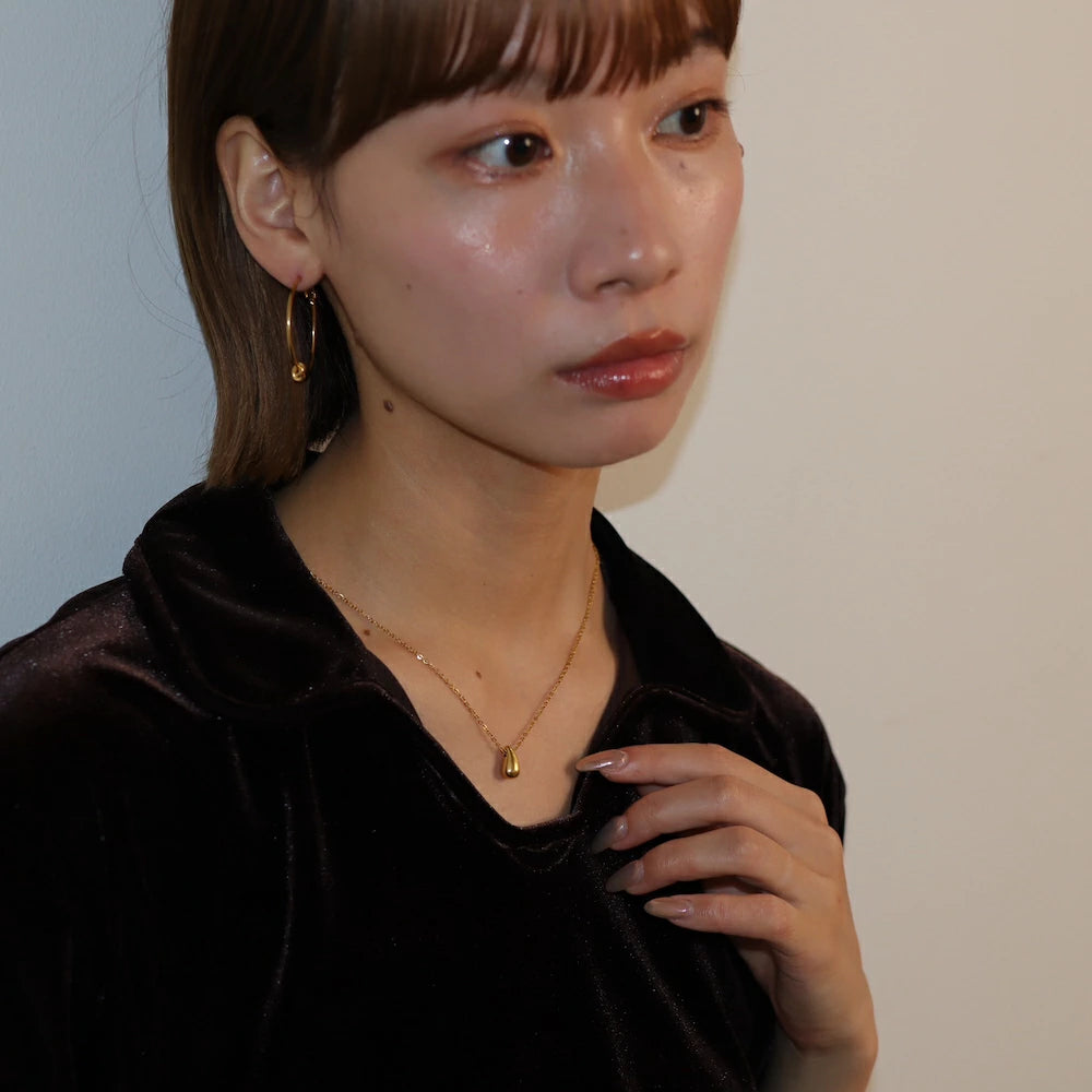 N146 stainless drop necklace