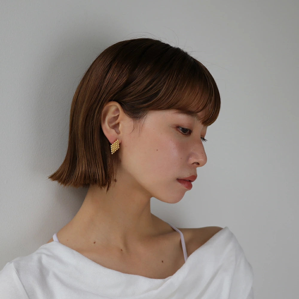 P024 stainless TSUBU-TUBU gold pierce
