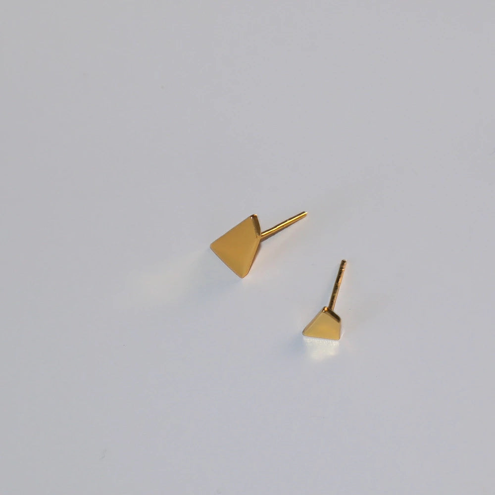 P070 silver925 asymmetry square minimum pierce