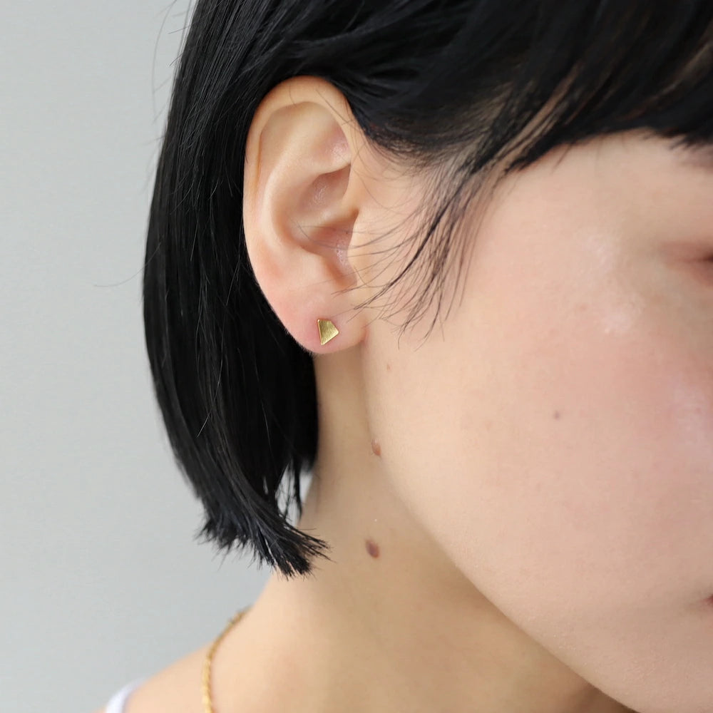 P070 silver925 asymmetry square minimum pierce