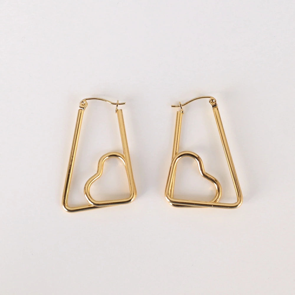 P304 stainless Trapezoid heart pierces