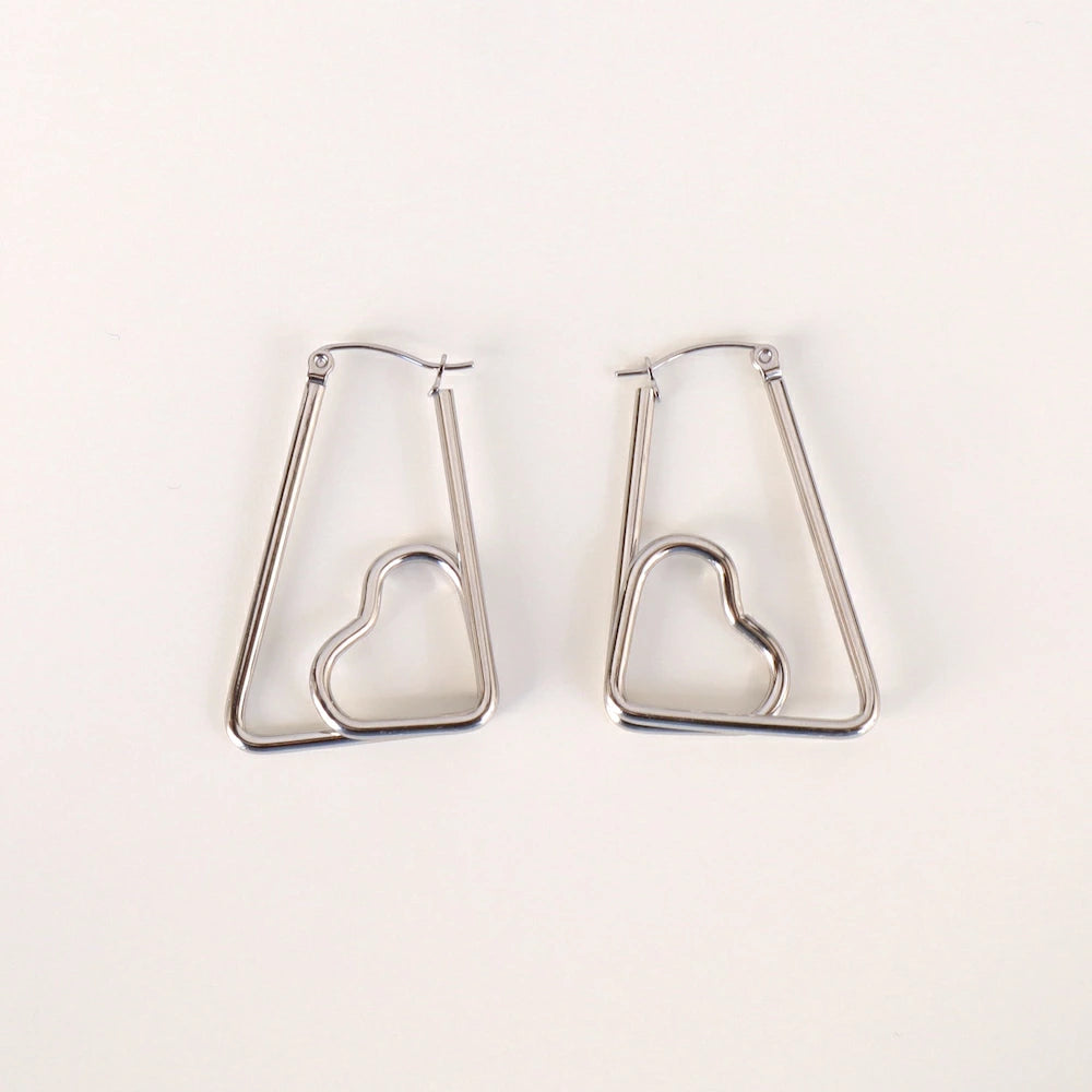 P304 stainless Trapezoid heart pierces