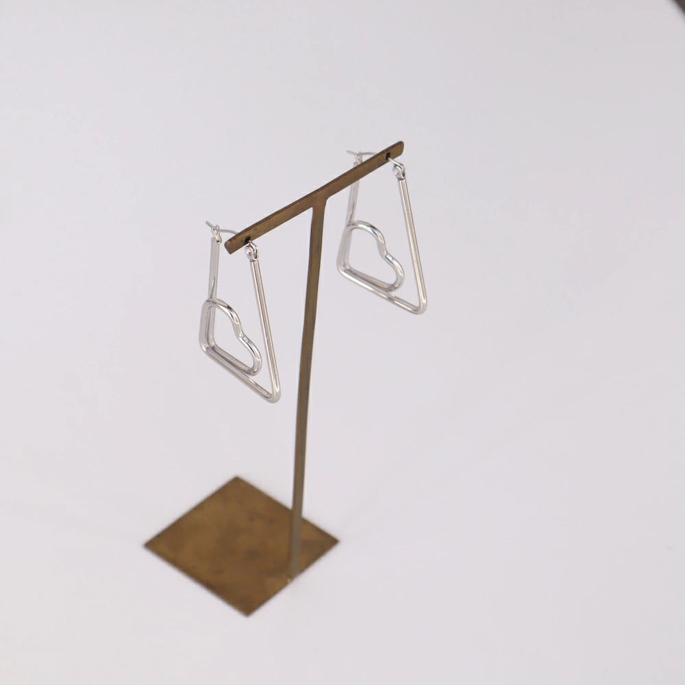 P304 stainless Trapezoid heart pierces