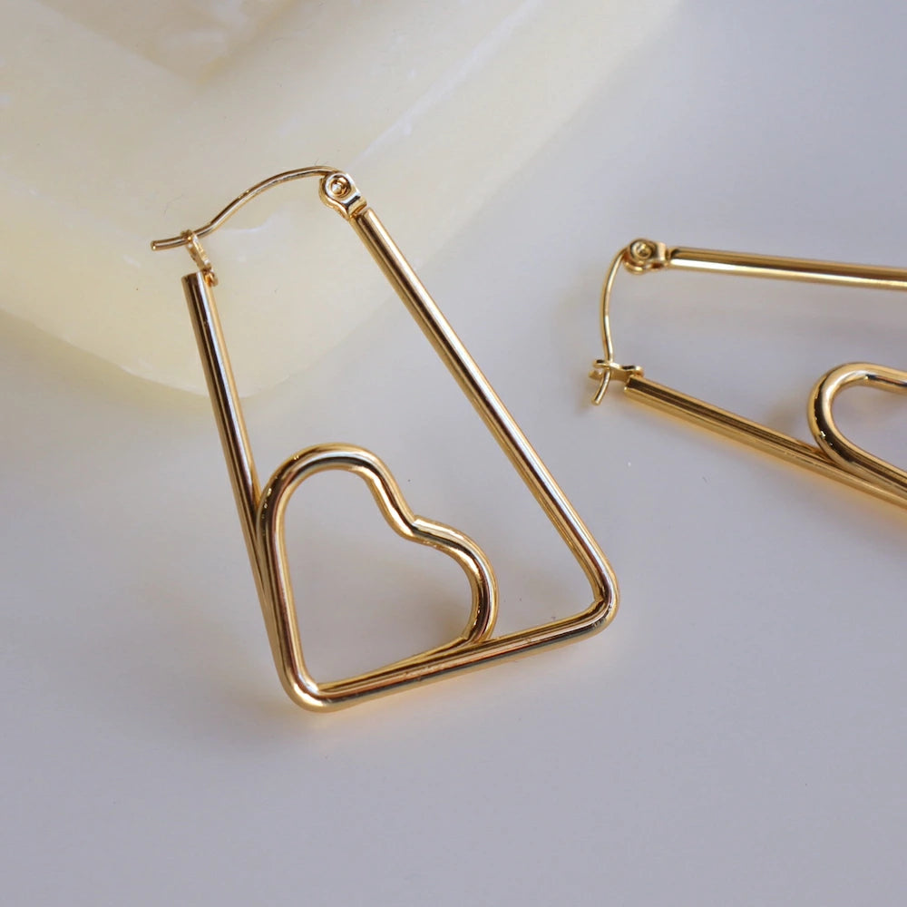 P304 stainless Trapezoid heart pierces
