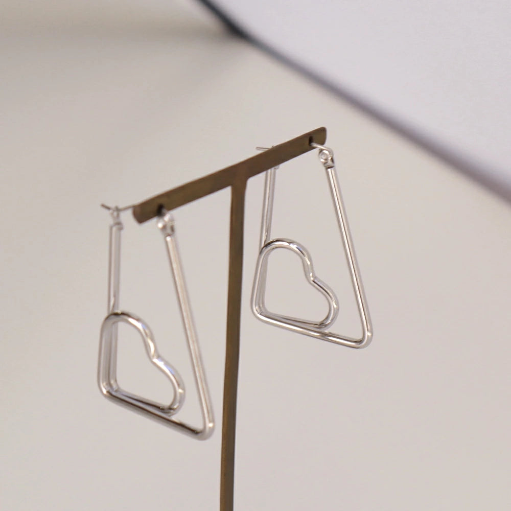 P304 stainless Trapezoid heart pierces
