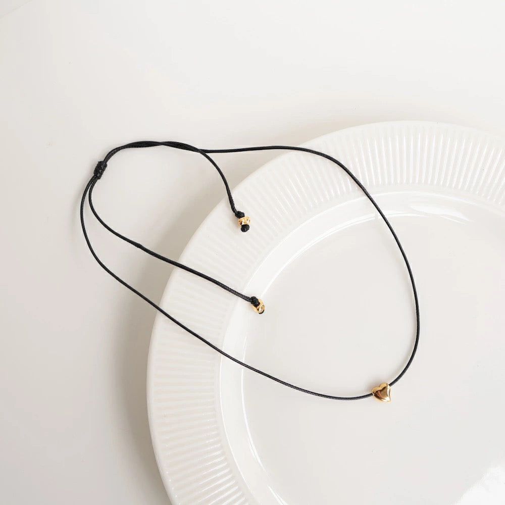 N249 stainless 2way heart necklace