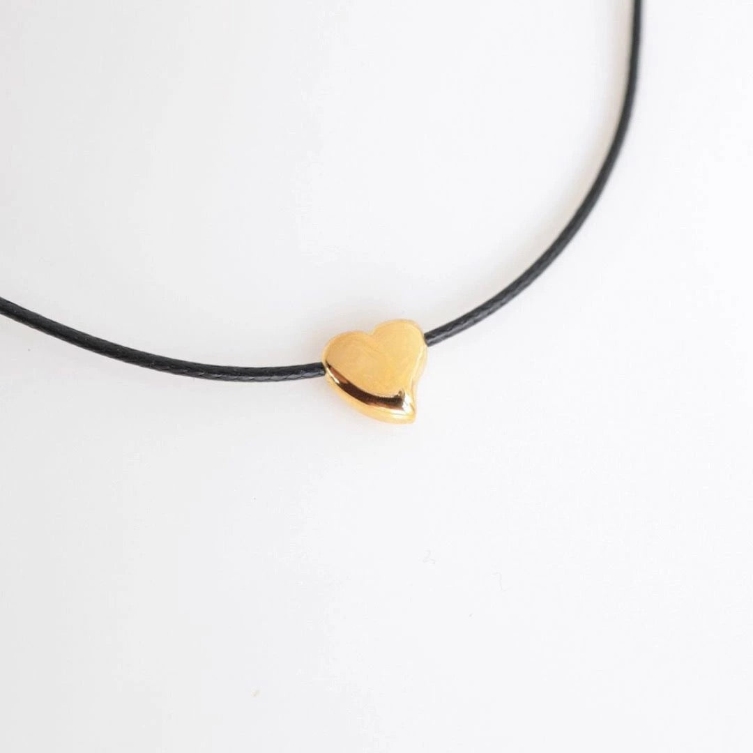 N249 stainless 2way heart necklace