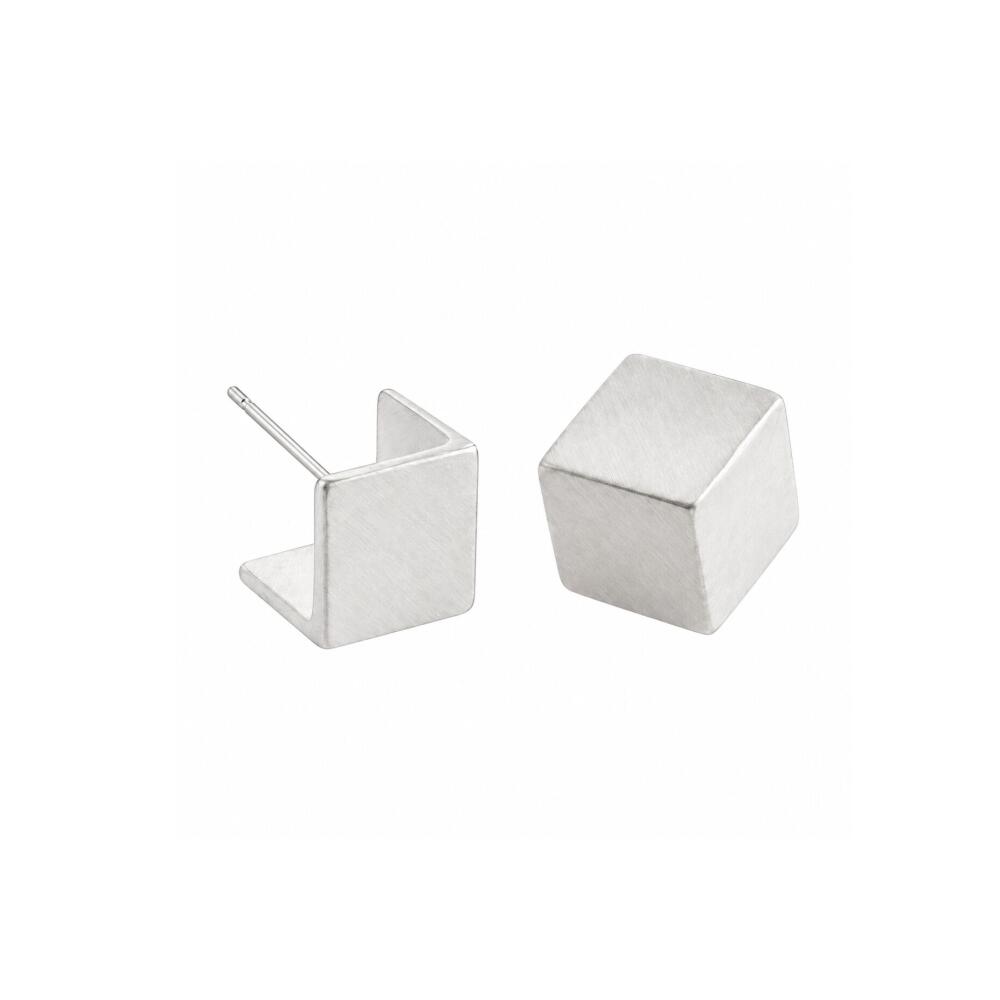 P503 Pierce Square Hypoallergenic Gold Silver Ladies Minimal Gift