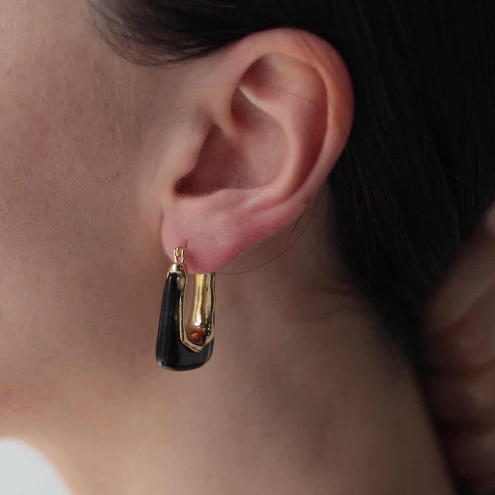 P031 stainless acrylic hoop pierce