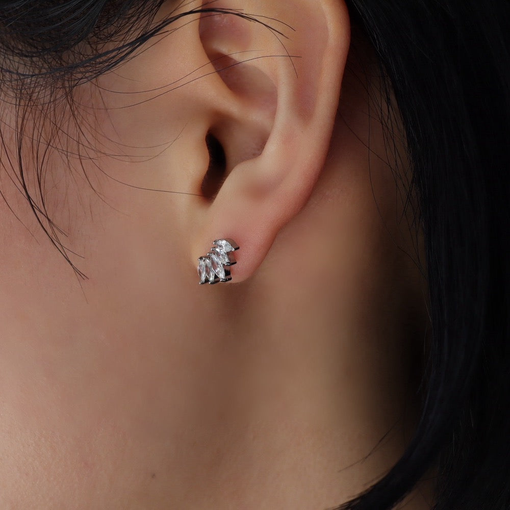 P457 stainless marquise cut pierce