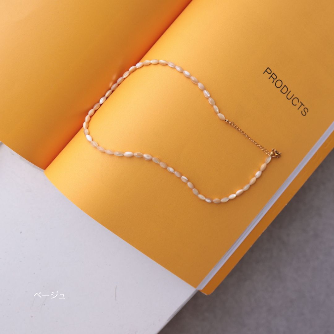 N234 stainless simple shell necklace