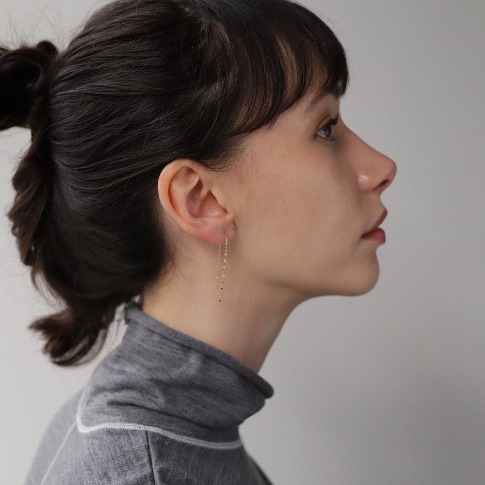 P464 silver925 long american pierce