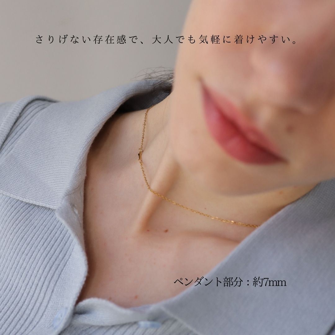 N211 stainless initial necklace