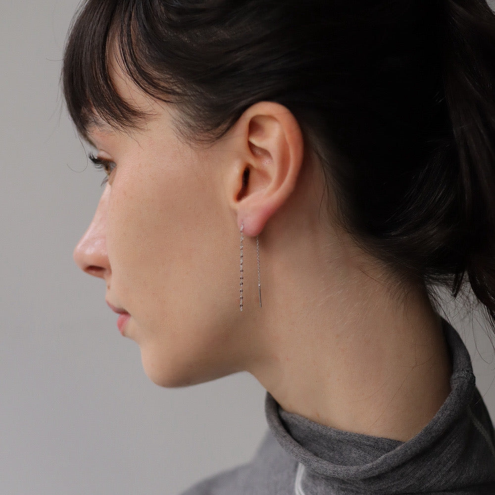 P464 silver925 long american pierce