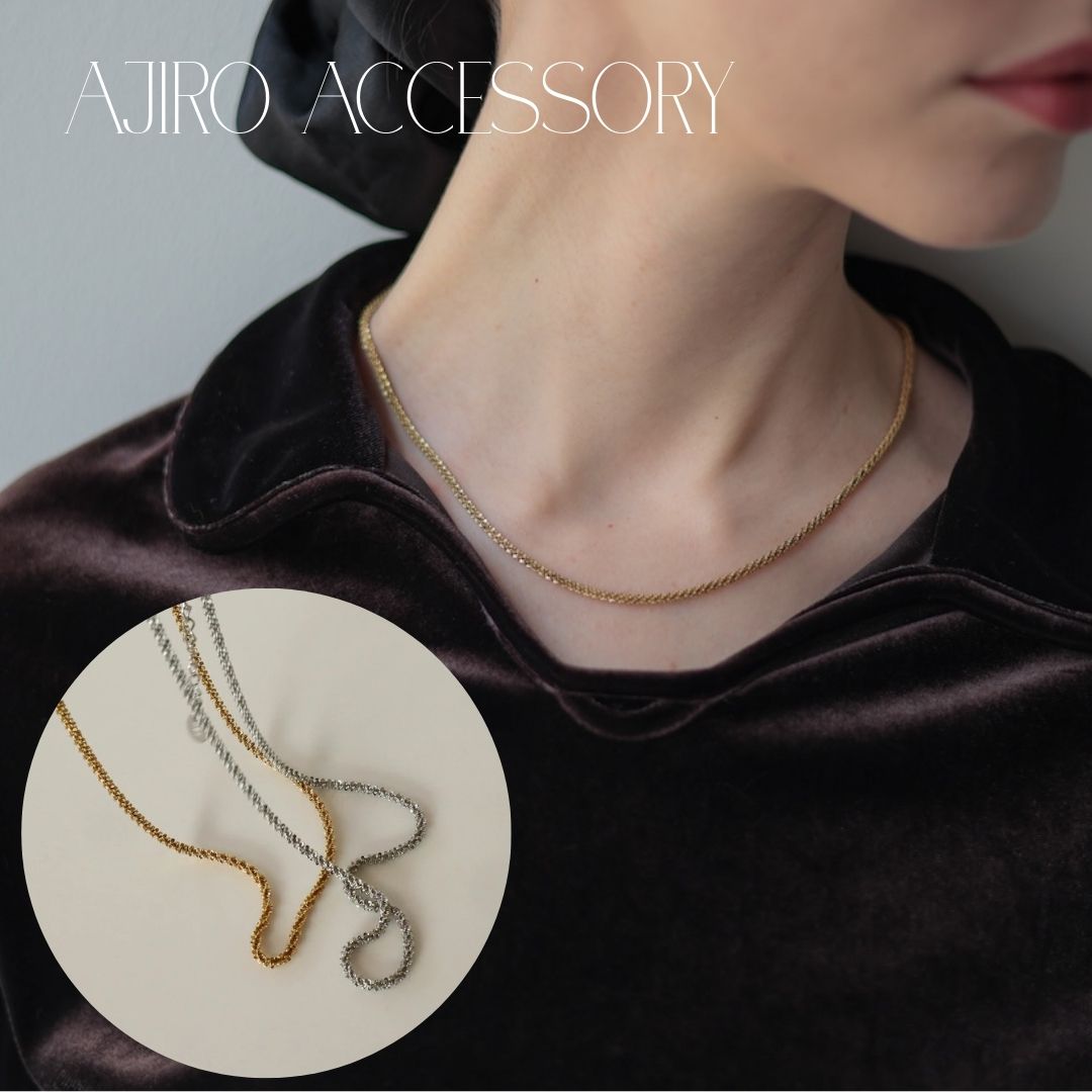 N054 stainless glitter like necklace