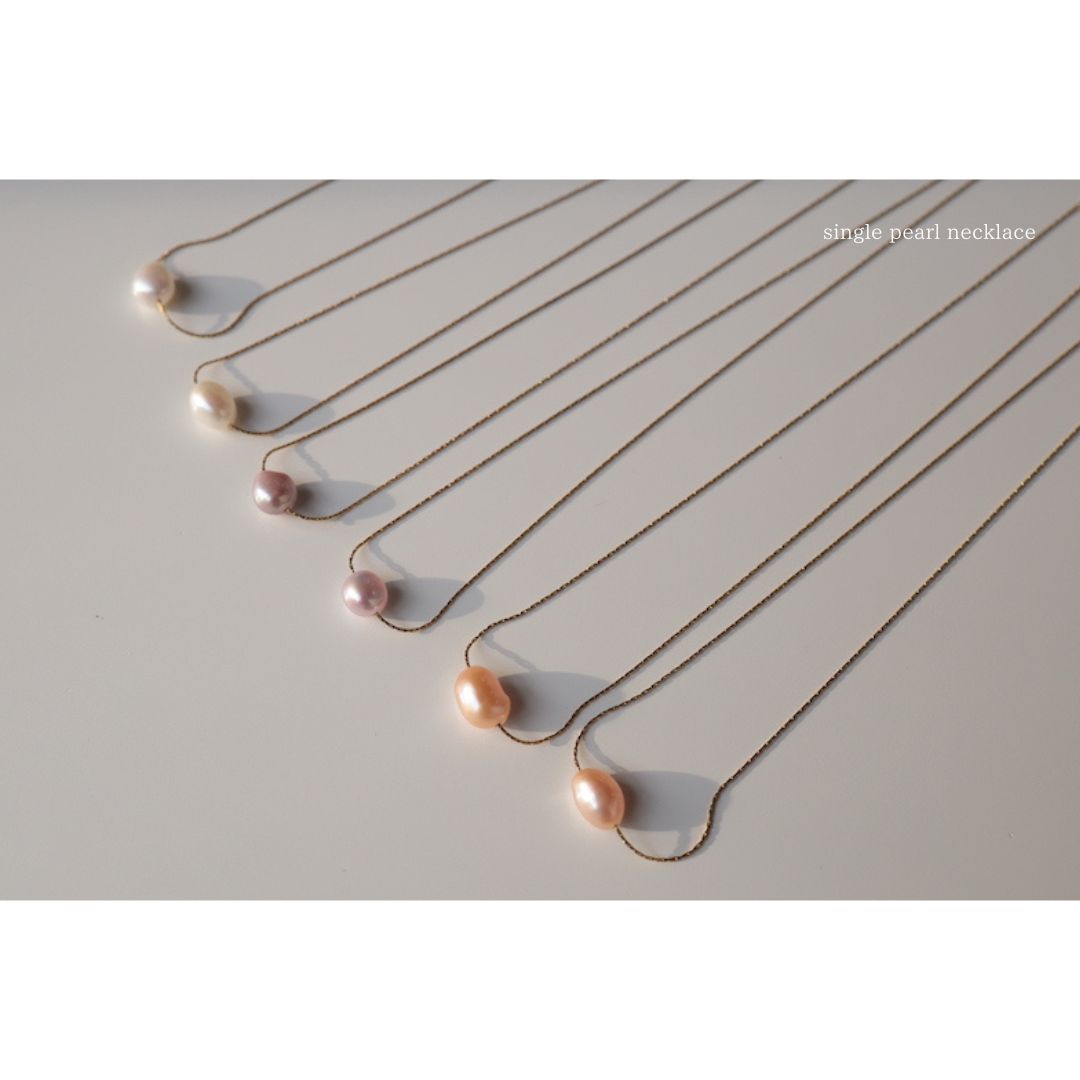 N142 stainless pearl necklace