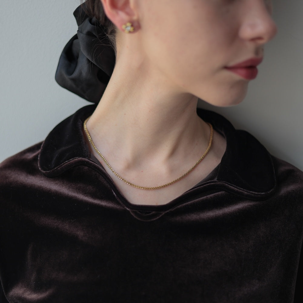 N054 stainless glitter like necklace