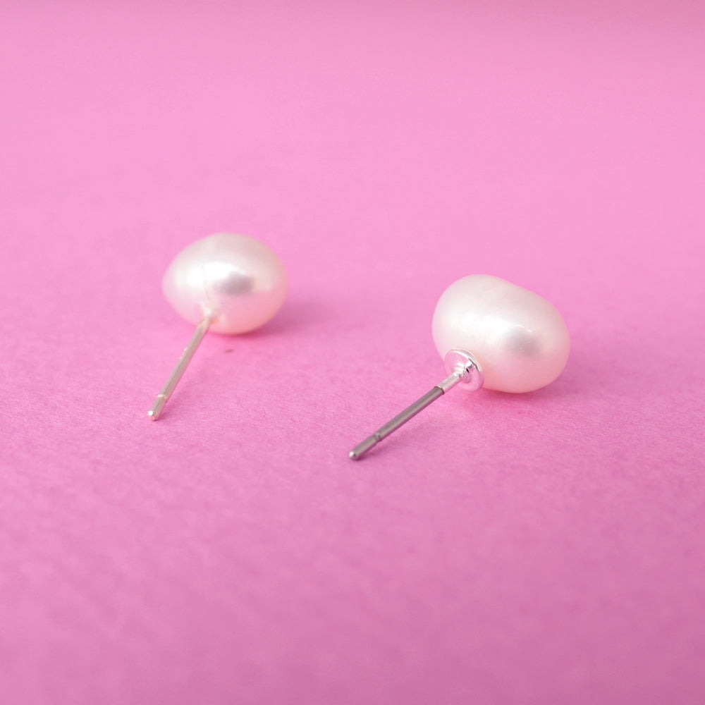 P342 stainless freshwater pearl pierce
