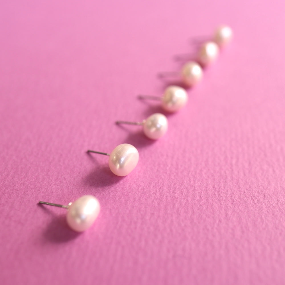 P342 stainless freshwater pearl pierce