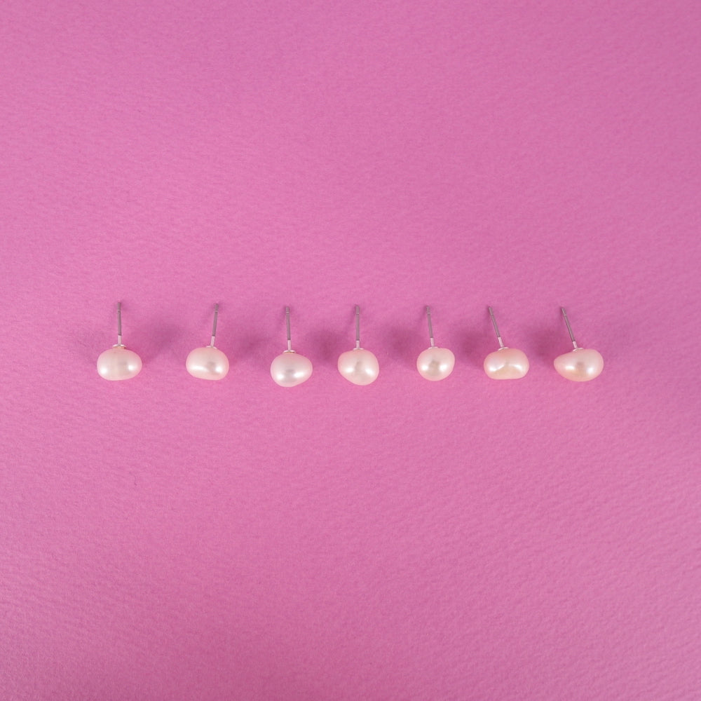 P342 stainless freshwater pearl pierce