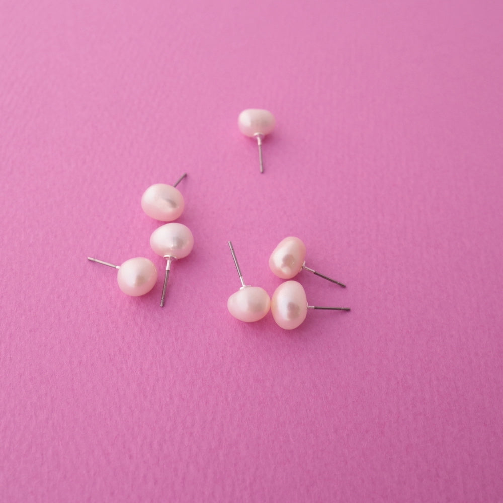 P342 stainless freshwater pearl pierce