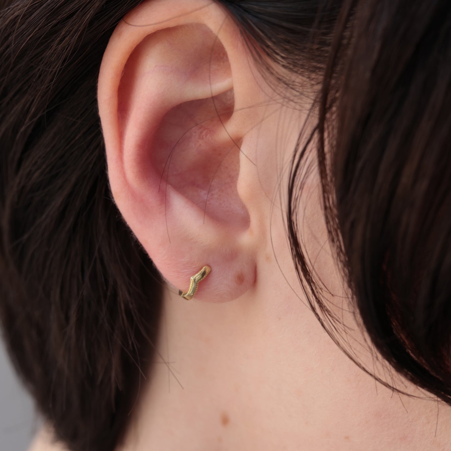 P348 silver925 v-shaped minimum hoop pierce