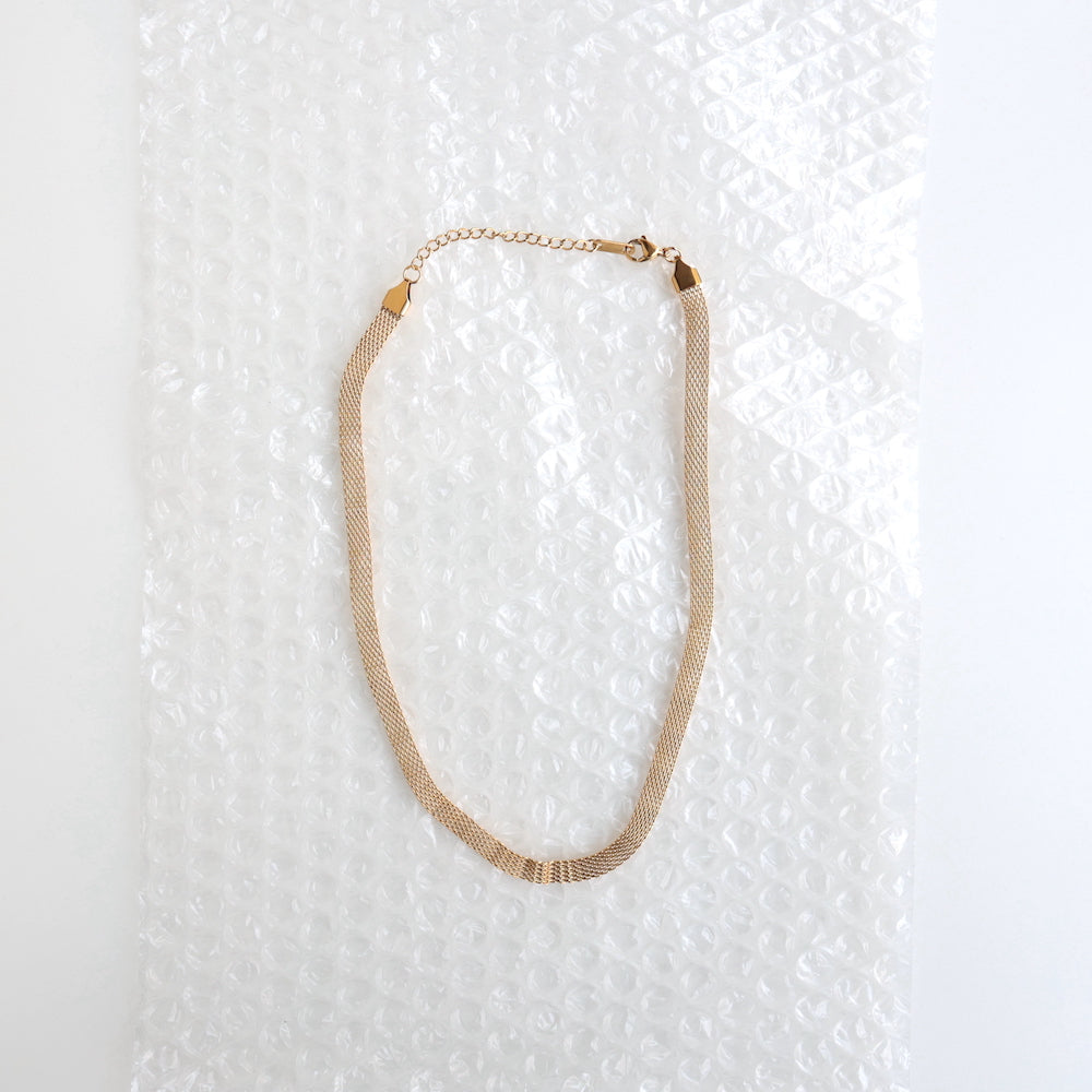 N159 stainless mesh choker necklace
