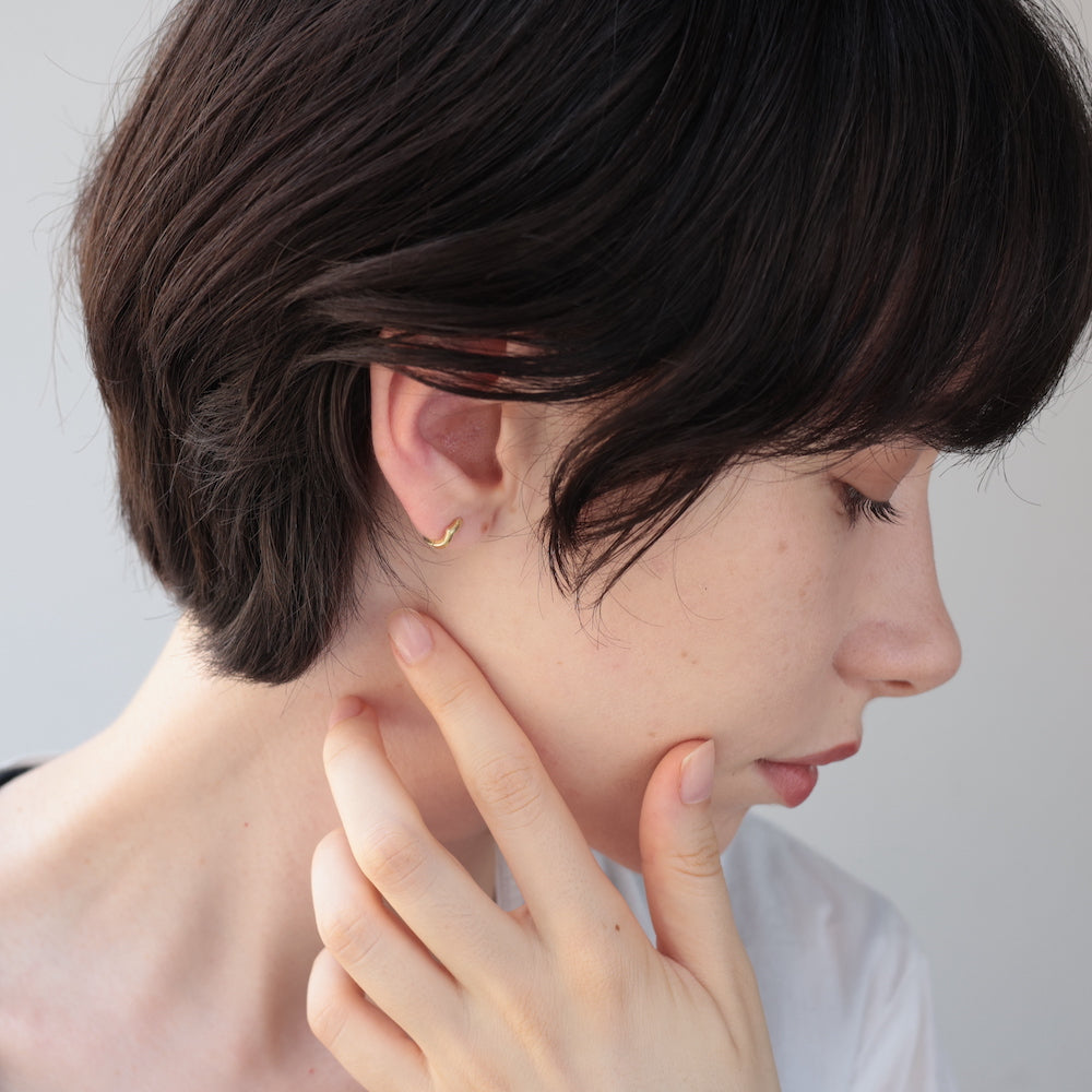 P348 silver925 v-shaped minimum hoop pierce