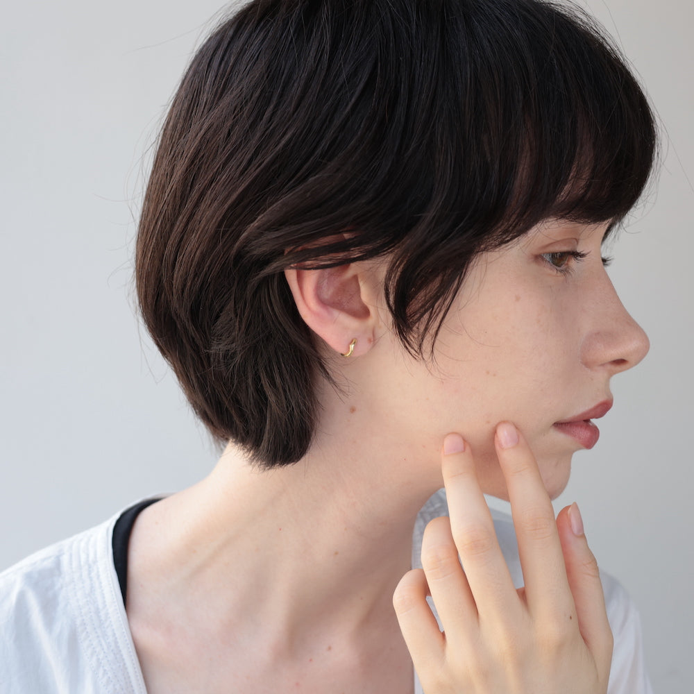 P348 silver925 v-shaped minimum hoop pierce