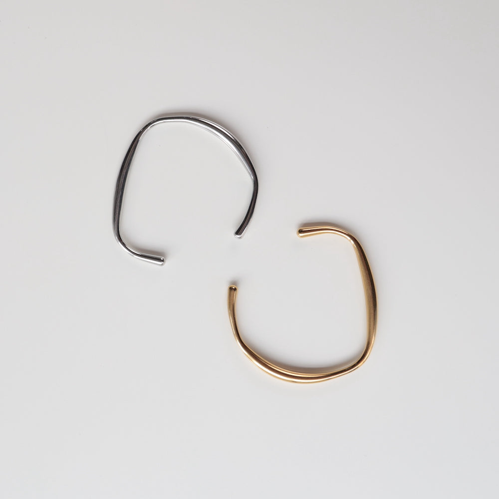 N221 stainless wave-design bangle