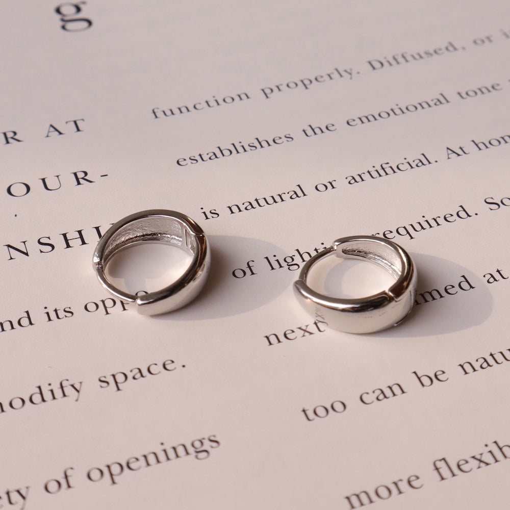 P019 silver925 catchless hoop pierce