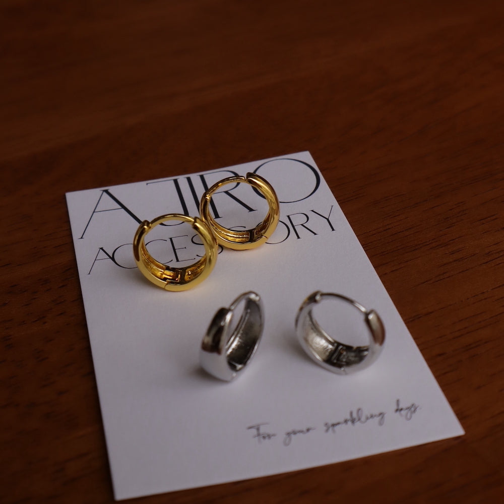 P019 silver925 catchless hoop pierce