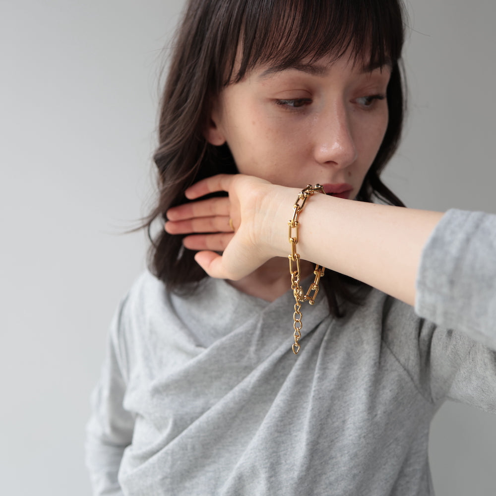 N102 stainless hard chain bracelet