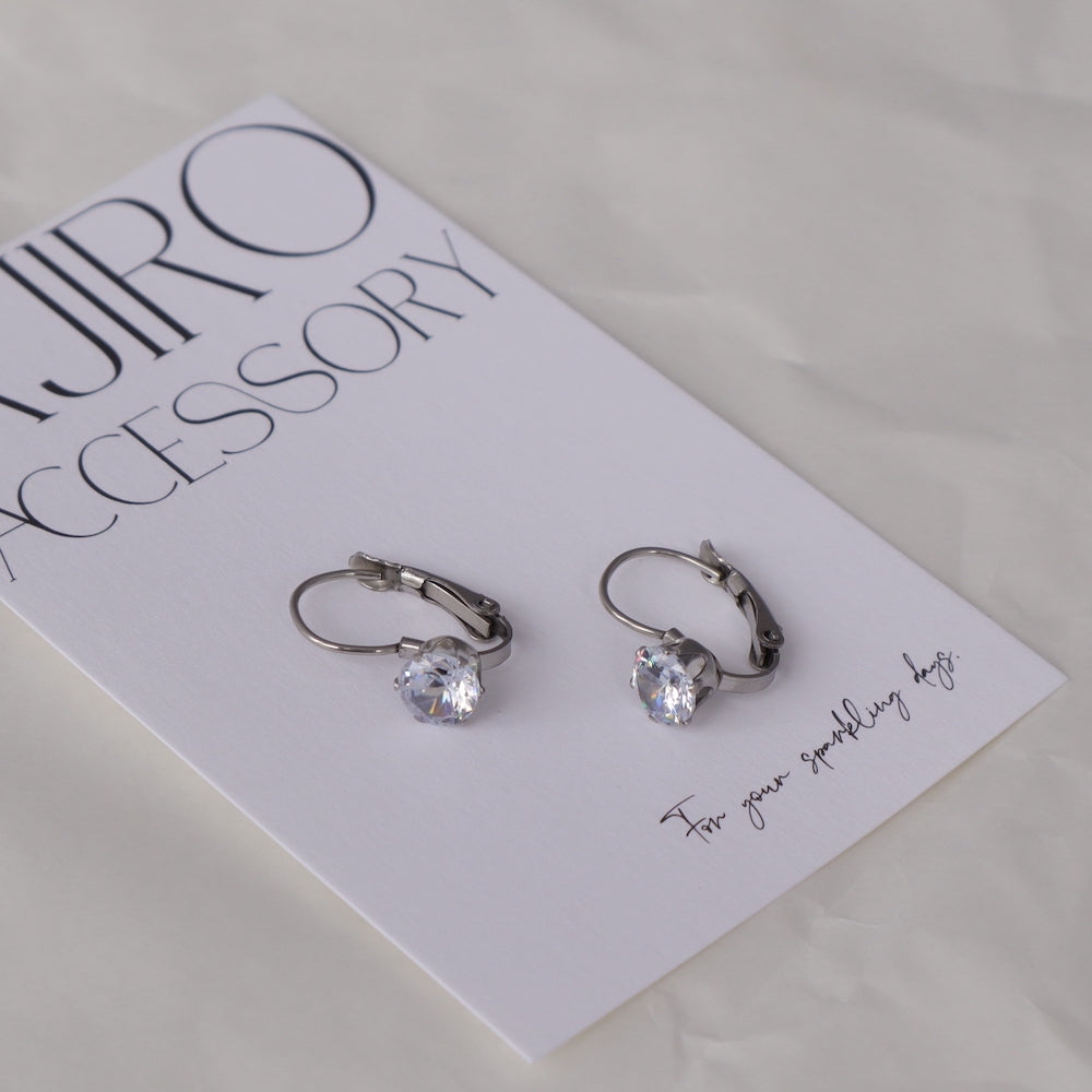 P391 stainless french hook pearl pierce