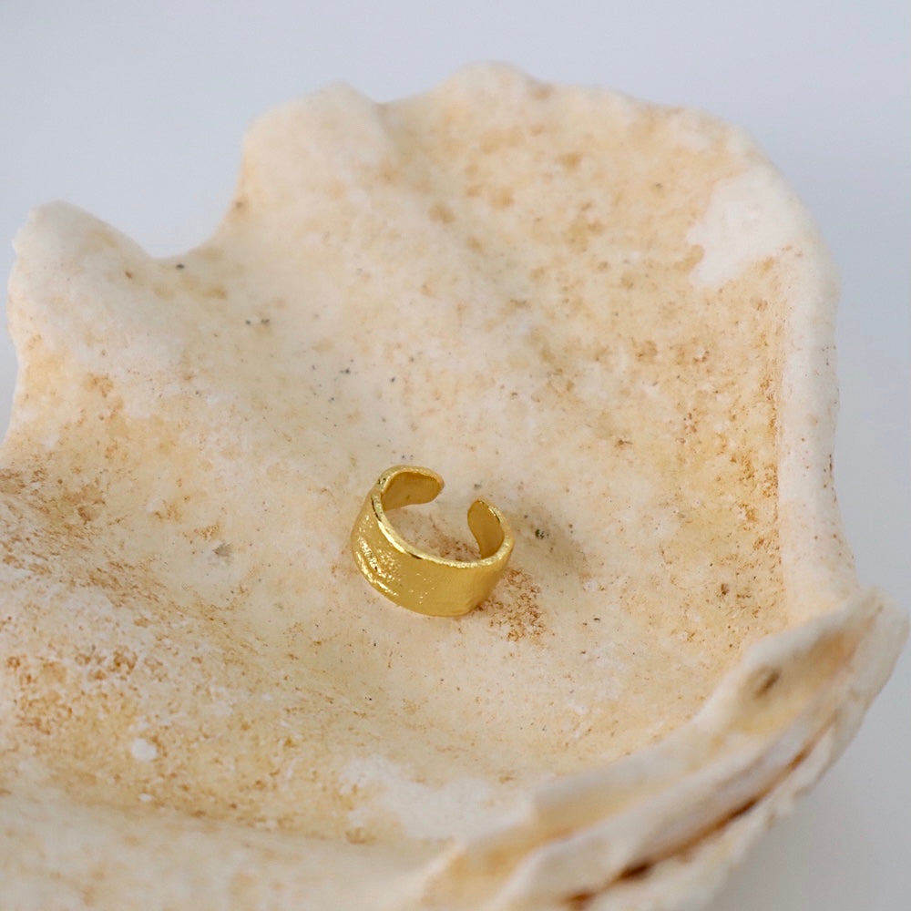 C136 silver925 matte simple earcuff