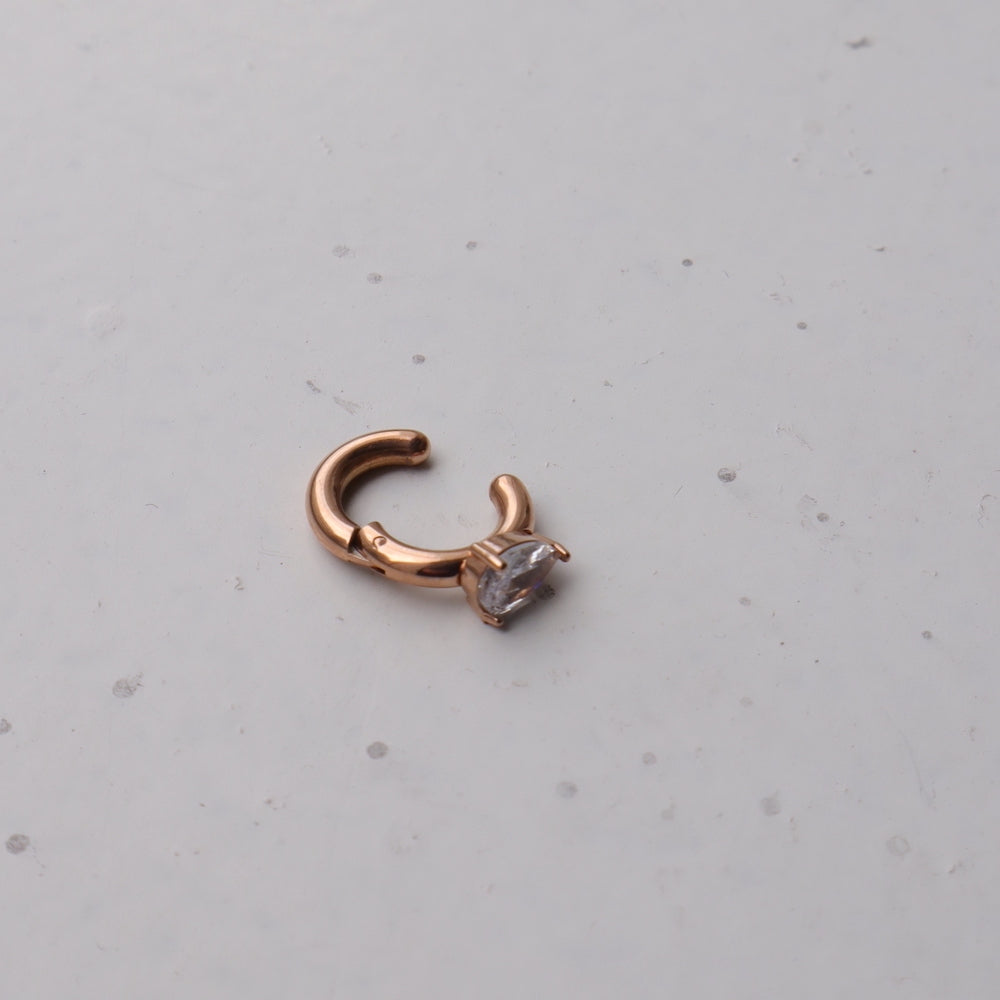 C051 stainless one drop zircon ear cuff