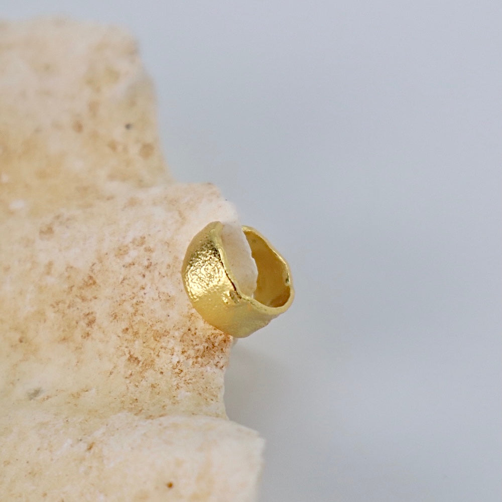 C136 silver925 matte simple earcuff