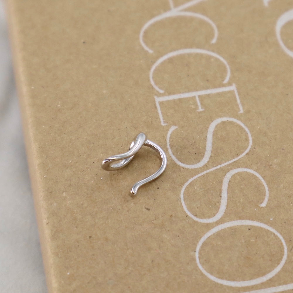 C029 silver925 nuance oval earcuff