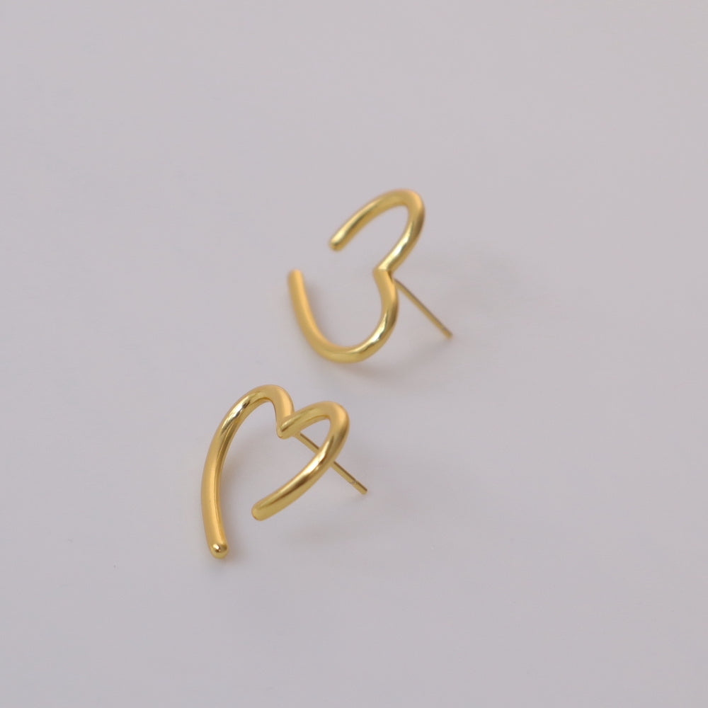 P022 silver925 silver heart pierce