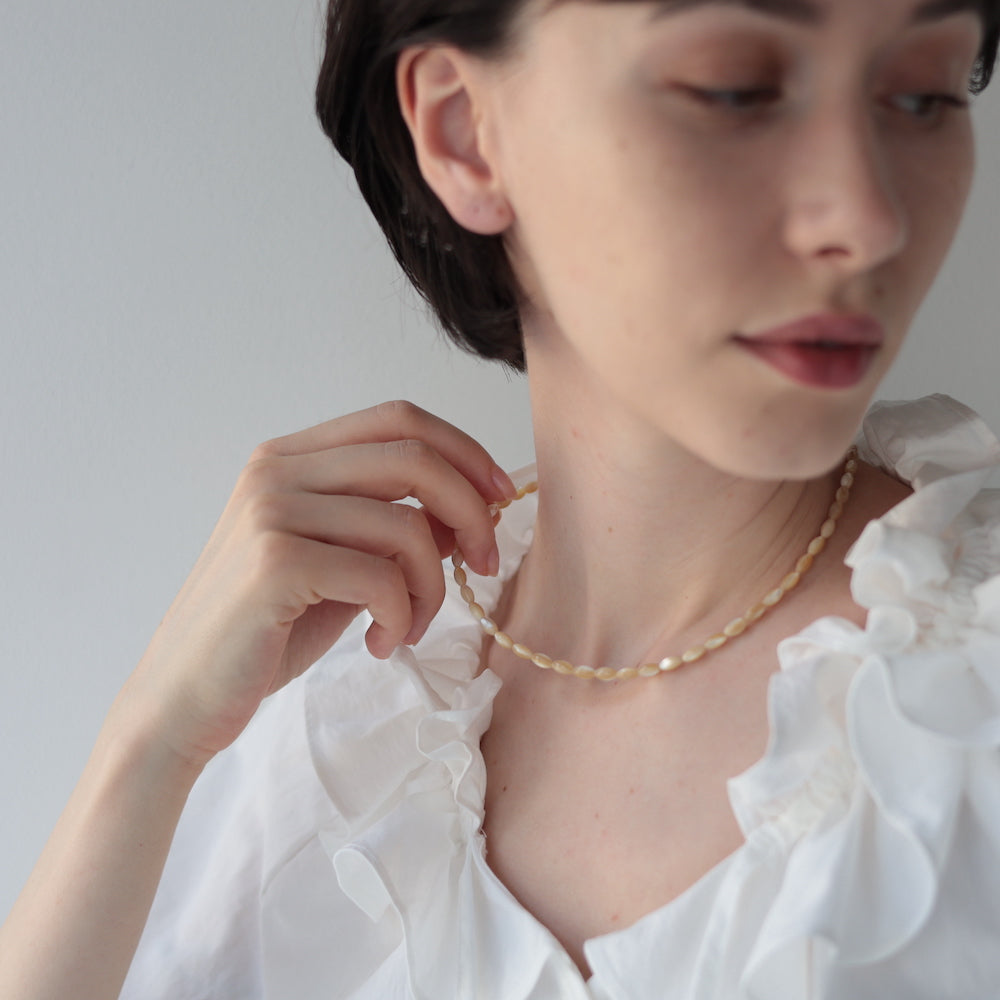 N234 stainless simple shell necklace